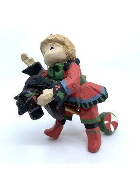 House of Hatten Ornament Nutcracker Child On Hobby Horse 1993 9.5" Calla Xmas 7"